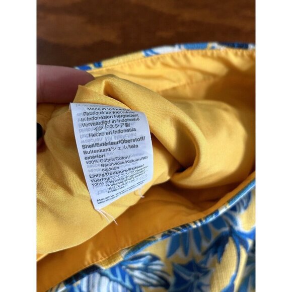 J Crew Printed Basketweave Pencil Skirt Knee Length Zip Yellow Blue Floral 0 - Picture 4 of 7